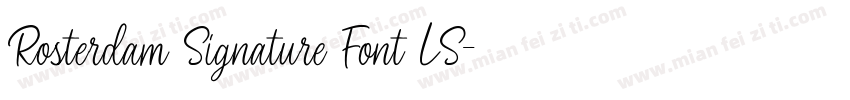Rosterdam Signature Font LS字体转换